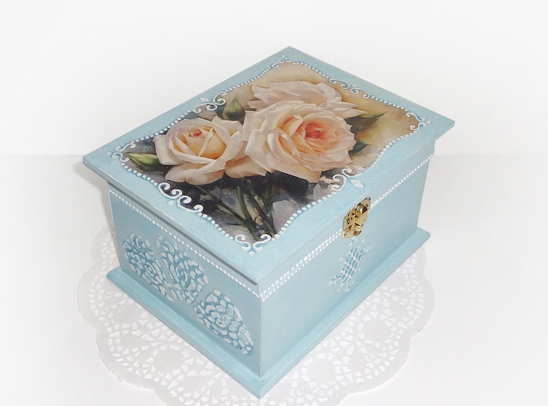Big Shabby Chic Jewelry Box Wedding Card Holder Wish Box Etsy