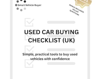 Used Car Buying Checklist UK – Printable Inspection Sheet – Avoid Costly Mistakes