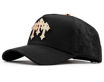 Barbas CT Chrome Triple Cross Bestickte Snapback-Hut-Gothic-Baseballmütze