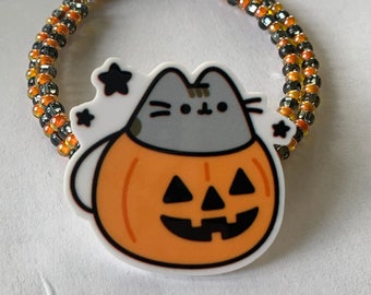 Adorable Grey Kitty Cat Halloween Costume Wrap Bracelet FREE DOMESTIC SHIPPING