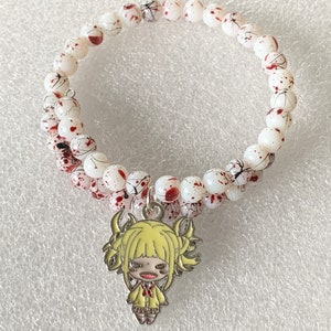 Anime Hero School Toga Blood Splattered Wrap Bracelet