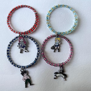 Anime Inspired Fairy Tail Friendship Guild Wrap Bracelets with Glass Seed Beads FREE DOMESTIC SHIPPING