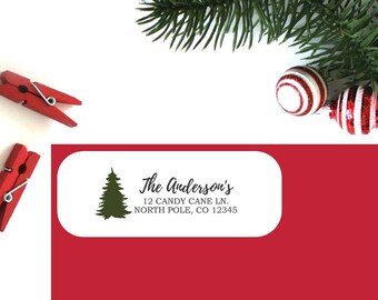 christmas address labels etsy