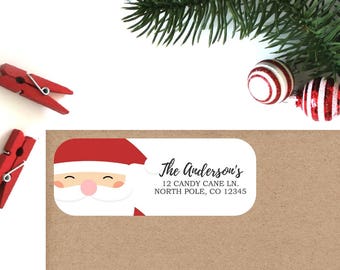christmas address labels etsy