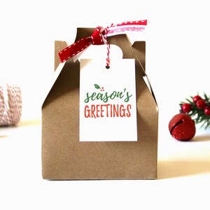 Printable Christmas Gift Tags - Season&#39;s Greeting&#39;s - Christmas Tags, Christmas Gift Wrap, Christmas, Custom Gift Tags, Printable Gift Tags