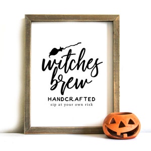Halloween Printable Sign - Halloween Wall Art, Printable Art, Halloween, Witches Brew, Halloween Decor, Halloween Printable Art