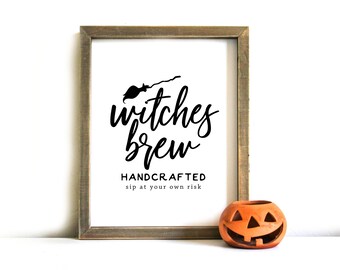 Halloween Afdrukbaar Teken - Halloween Wall Art, Afdrukbare Kunst, Halloween, Heksen Brouwsel, Halloween Decor, Halloween Afdrukbare Kunst