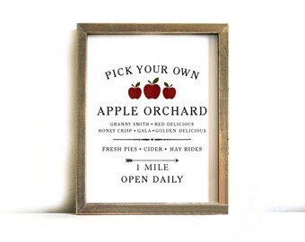 Fall Printable Sign - Fall Wall Art, Printable Art, Autumn, Fall, Farmhouse, Fall Decor, Fall Printable Art, Apple Orchard, Printable