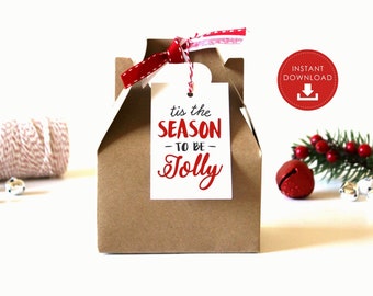 Afdrukbare Kerst Cadeau Tags - Afdrukbare Kerst Tags, Gift Tags, Holiday Gift Tags, Xmas Tags, Kerst wrapping, Gift Wrap, Tags