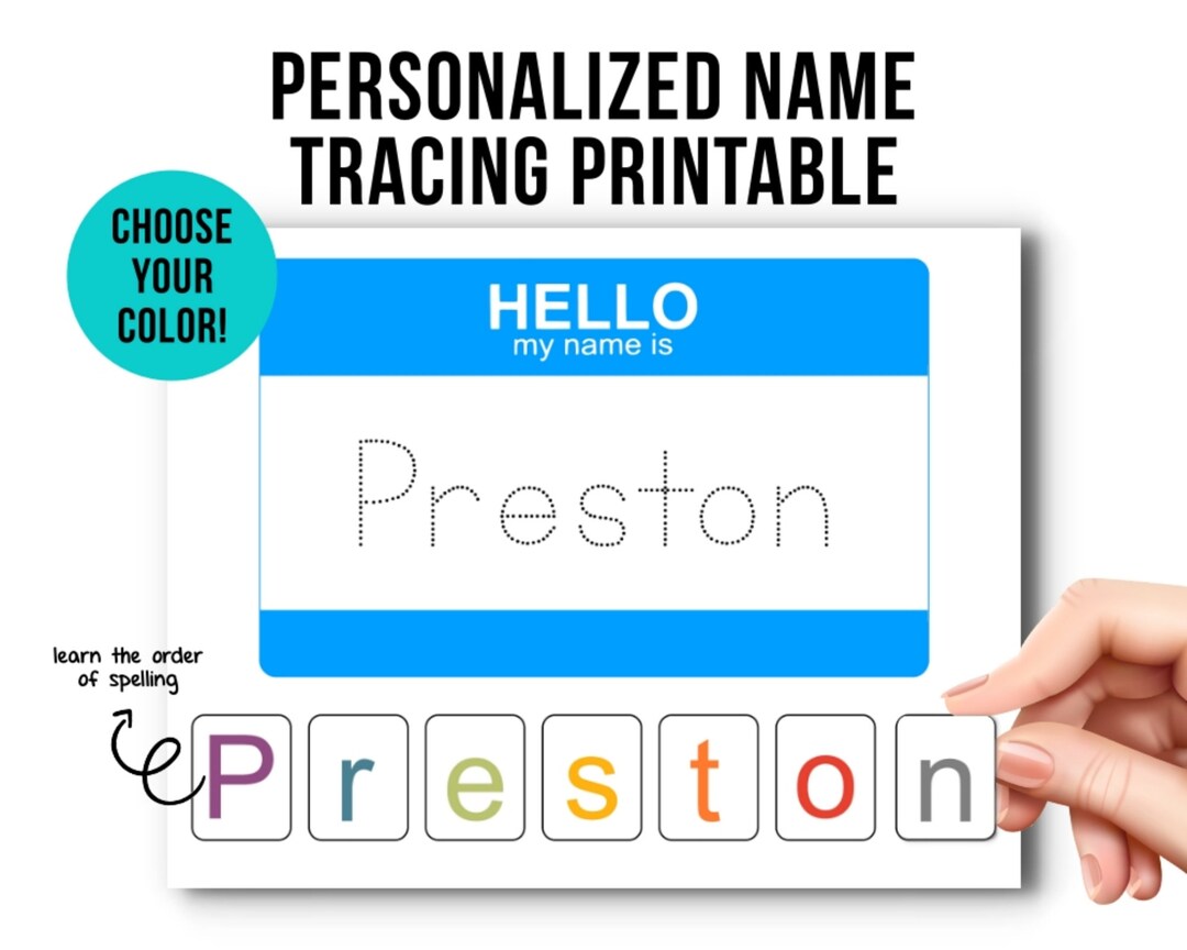 Printable Busy Book Personalized Name Tracing, Printables for Kids ...
