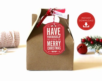 Printable Christmas Gift Tags - Printable Christmas Tags, Gift Tags, Holiday Gift Tags, Christmas Wrapping, Gift Wrap, Present Tags, Print