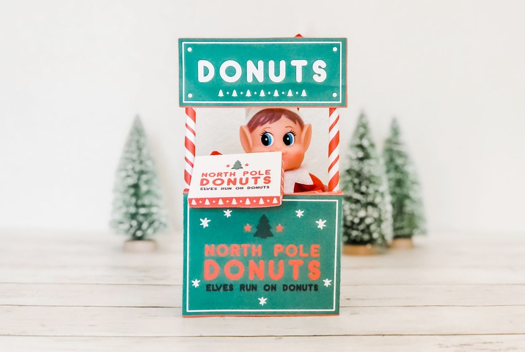 Elf Printable Donut Stand  Printable Elf Props Printable Elf