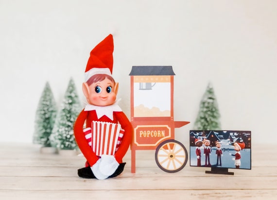 Elf Printable Movie and Popcorn Set Printable Elf Props