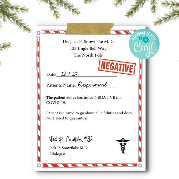 Elf Quarantine Letter - Etsy