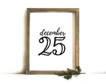 Christmas Printable Wall Art - Christmas Sign, Printable Art, Christmas, December 25, Christmas Decor, Christmas Printable Art, Printable