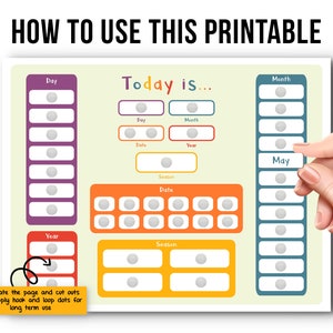 Printable Daily Calendar for Kids, Printables for Kids, Printable Busy ...