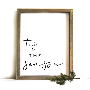 Christmas Printable Wall Art - Christmas Sign, Printable Art, Christmas, Tis the Season, Christmas Decor, Christmas Printable, Christmas