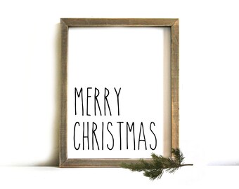 Christmas Printable Wall Art - Christmas Sign, Printable Art, Christmas, Rae Dunn, Christmas Decor, Christmas Printable, Printable Art