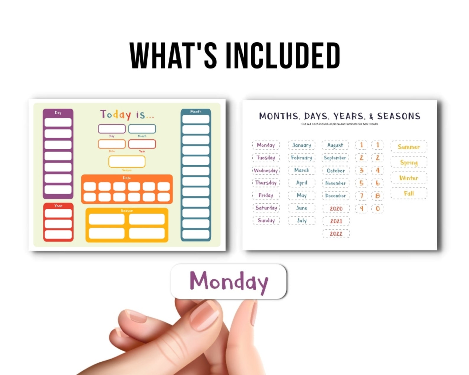 Printable Daily Calendar for Kids Printables for Kids | Etsy