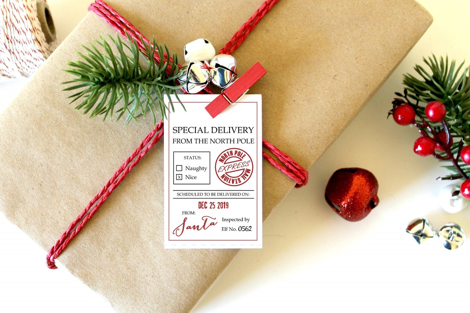 Printable North Pole Christmas Gift Tags Printable Christmas | Etsy