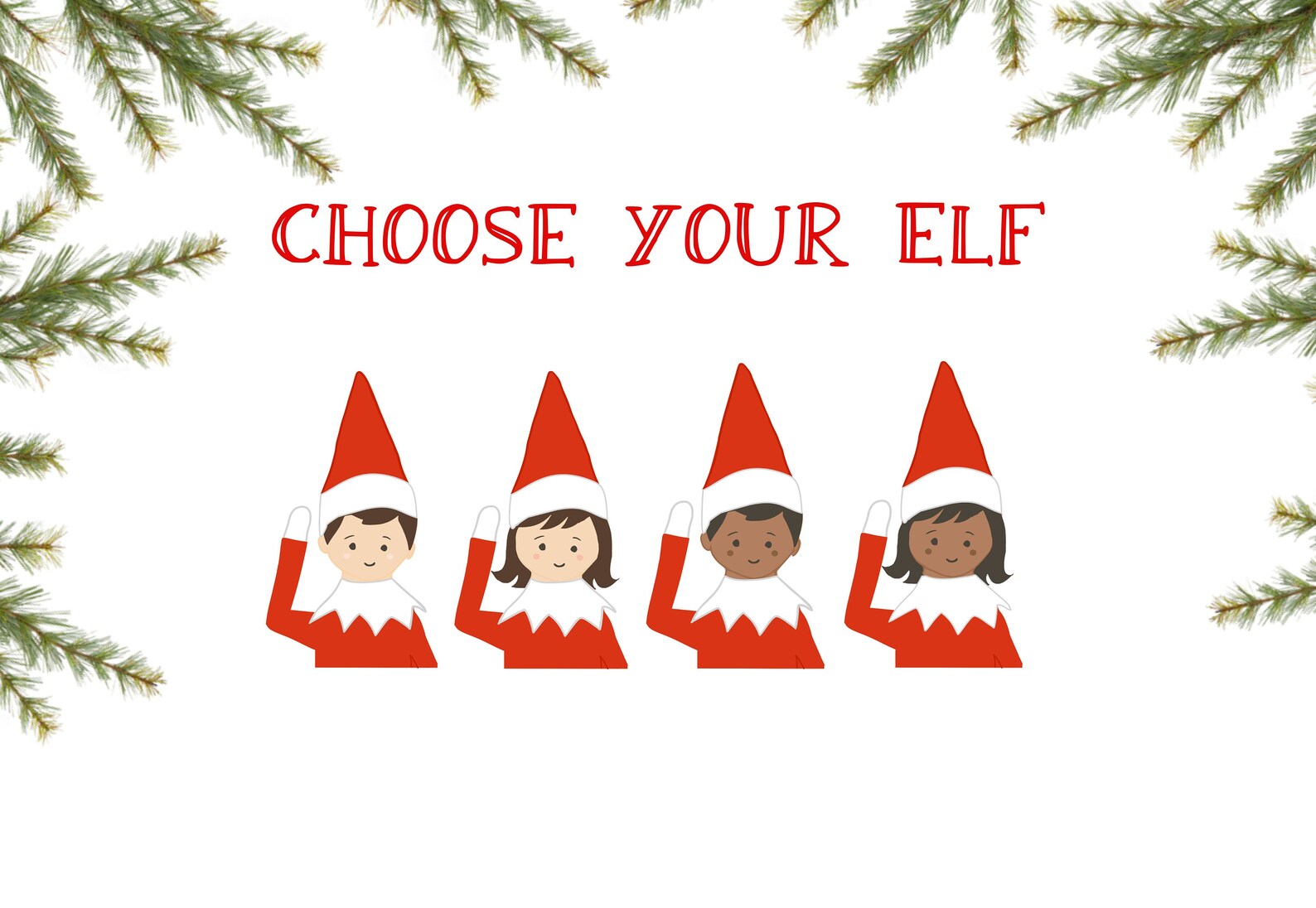 Elf Note Card Printable Elf Note Elf Blank Note Card | Etsy