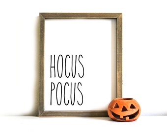Halloween Printable Sign - Halloween Wall Art, Printable Art, Halloween, Hocus Pocus, Halloween Decor, Halloween Printable Art, Farmhouse