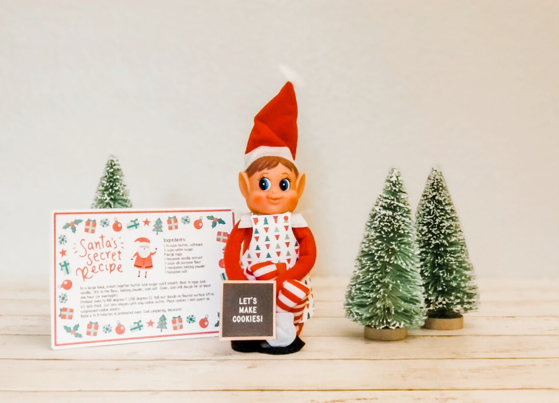 Elf Printable Cookie Set Printable Elf Props Printable Elf - Etsy