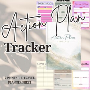 Action Plan Template PDF PNG | Strategic Execution Worksheet | Project Management Tool | Goal Roadmap | Business Action | Instant Download