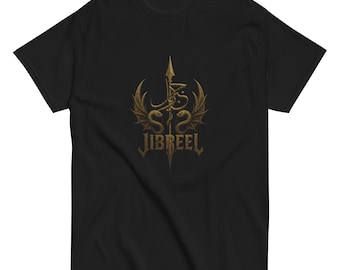 JIBREEL Black T-Shirt – Gold Sigil Logo | Official Band Merch | Unisex Metal Tee