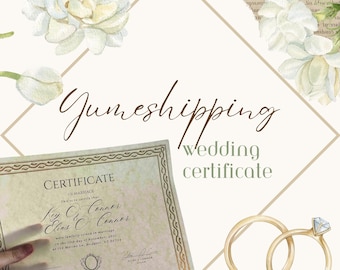 Yumeshipping Wedding Certificates, Poly included! (DECORATIVE)