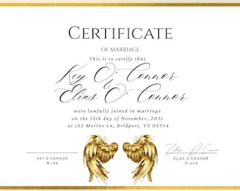 DIGITAL Yumeshipping Wedding Certificates, Poly included! (DECORATIVE)