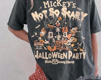 Retro Micky nicht so beängstigend Halloween Party 2026 Skeleton Shirt, Disney Halloween Tee