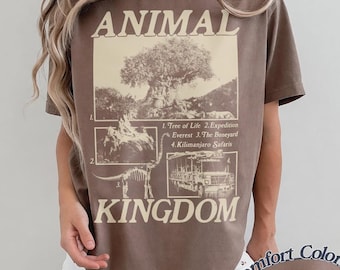 Animal Kingdom Comfort Colors Shirt, Vintage Baum des Lebens Grafik T-Shirt, Disney Trip Shirt