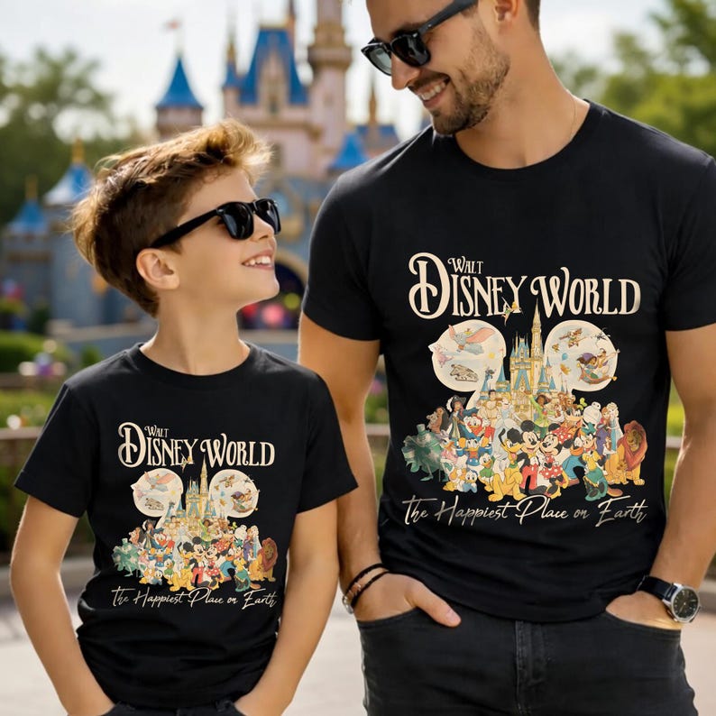 Walt Disney World Storybook Barntröja, Walt Disney World Ungdomströja, 90-tals Disney Merch T-shirt bild 7
