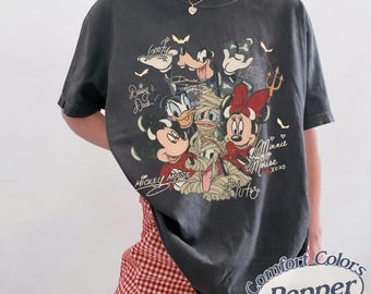 Mickey & Friends Signature Halloween T-Shirt, Disney World Nicht so beängstigend Shirt, gruseliger Familienausflug