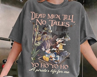 Musse Pirat och hans vänner Dead Men Tell No Tales-tröja, Disneyland Pirates, Disney 2026 Cruise-tröjor