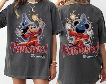 Retro Disney Fantasia Mickey Zauberer Komfort Farben Shirt, Disney World Fantasmic Show Tee