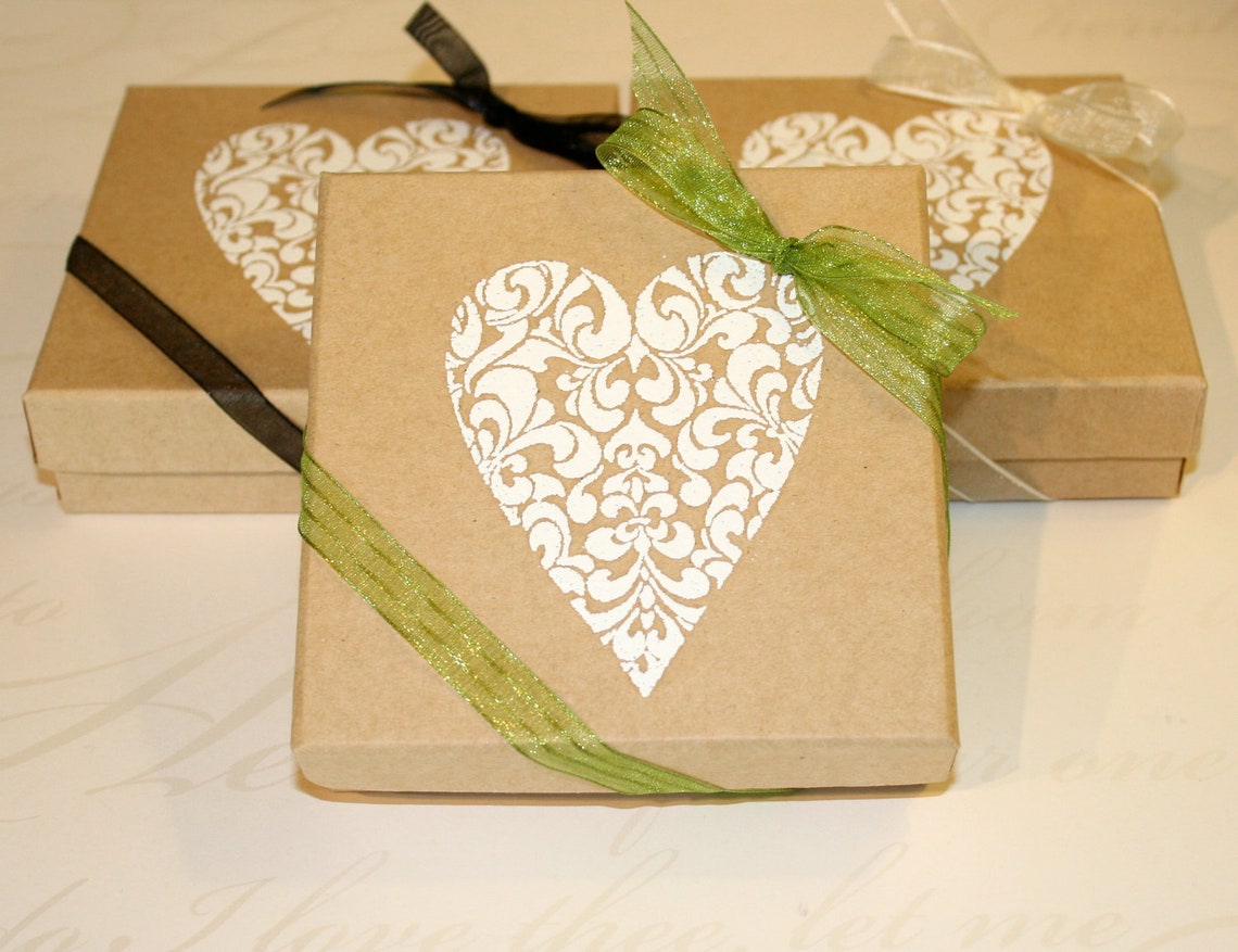 Wedding Gift Box Embossed Gift Boxes Paper Gift Box Jewelry Etsy