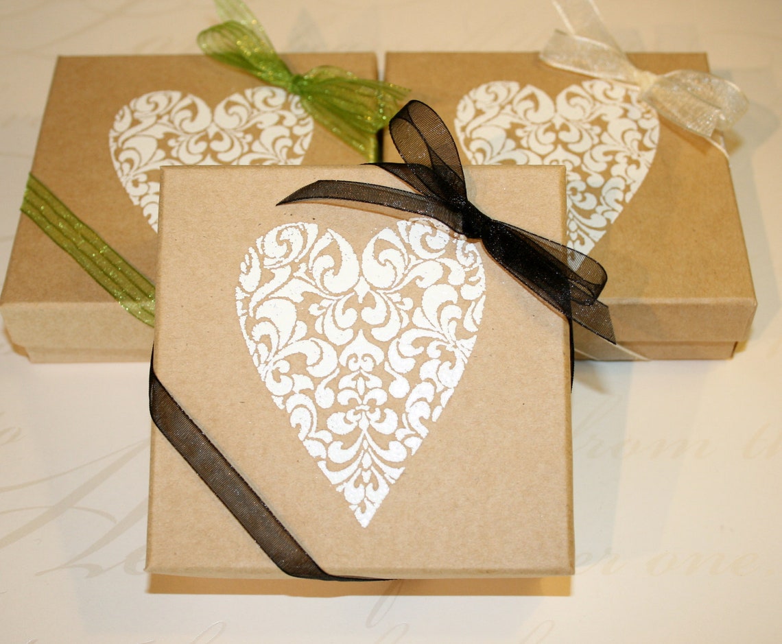 Wedding Gift Box Embossed Gift Boxes Paper Gift Box Jewelry Etsy