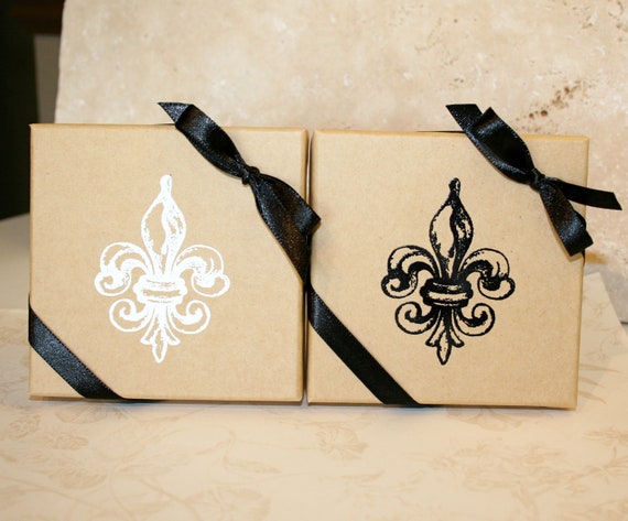 Fleur De Lis Gift Box, Embossed Gift Boxes, Paper Gift Box, Jewelry Gift  Boxes, Decorative Gift Box, Fleur De Lis 