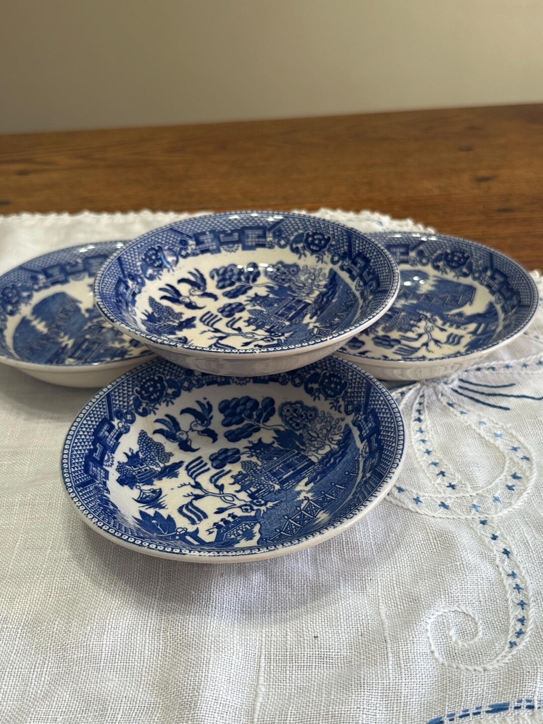 Willow Rice Vintage Blue Willow Rice Bowls | Made in Japan | Small Blue & White ...