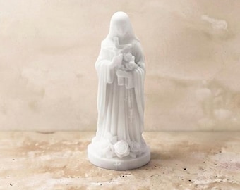Saint Rita of Cascia | White Resin Figurine | 2", 4", 6" Sizes | Catholic
