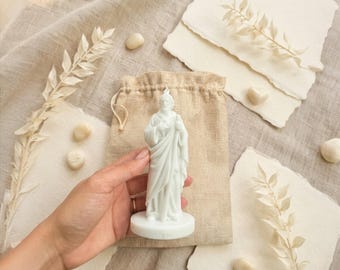 Saint Jude Statue | White Resin Figurine | 2", 4", 6" Sizes | Patron Saint of Impossible Causes | Catholic