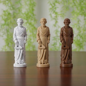 St Joseph Statue 3.5" | Catholic Carpenter Figurine | Religious Home Blessing Decor