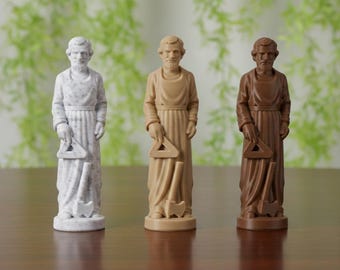 Estatua de San José de 8,9 cm / Figura de carpintero católico / Decoración religiosa para el hogar
