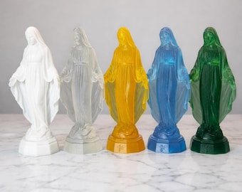 小さなマリア像 キリスト教 小さなマリア像、小さな聖母マリアの彫刻。 - Etsy 日本