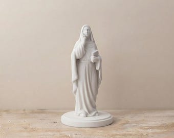 Saint Monica Statue | White Resin Figurine | 2", 4", 6" Sizes | Catholic