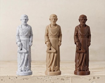 Estatua de San José / Regalo católico / Decoración para la bendición del hogar / Venta de casa / Figura religiosa / 3.5 pulgadas