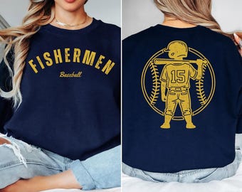 Fisherman Baseball Crewneck – Custom Player Number Available