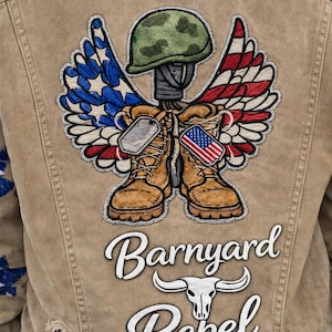 Upcycled Patriotic Military Tribute Jacket